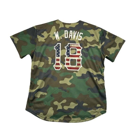 Vanderbilt Men's Camouflage American Flag Embroidered Baseball Jersey - Picture 5 of 9